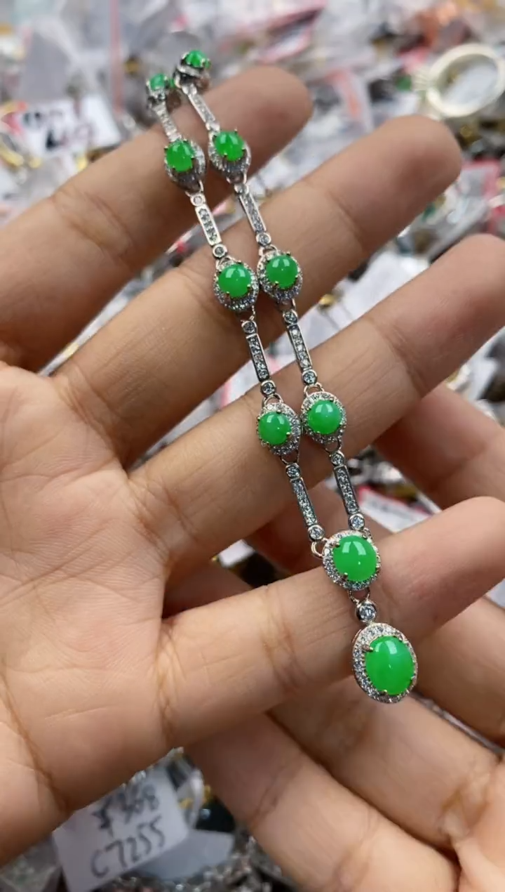 银S925镶嵌戒指翡翠555                   6