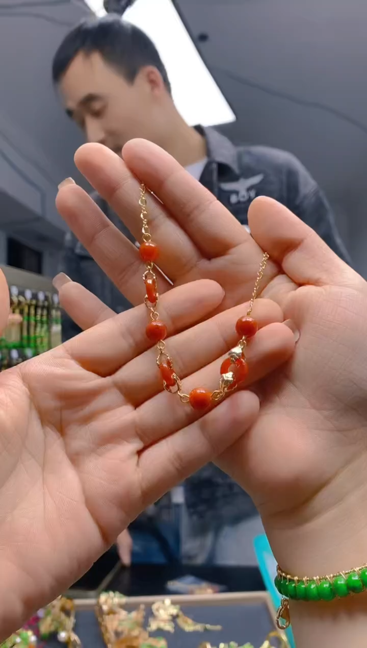 【闪购商品】翡翠耳饰合金0162翡翠手链