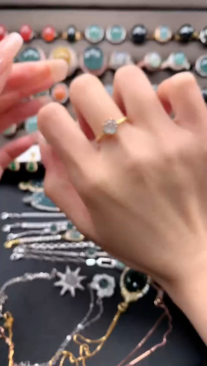 【闪购商品】翡翠戒指银S925镶嵌31313