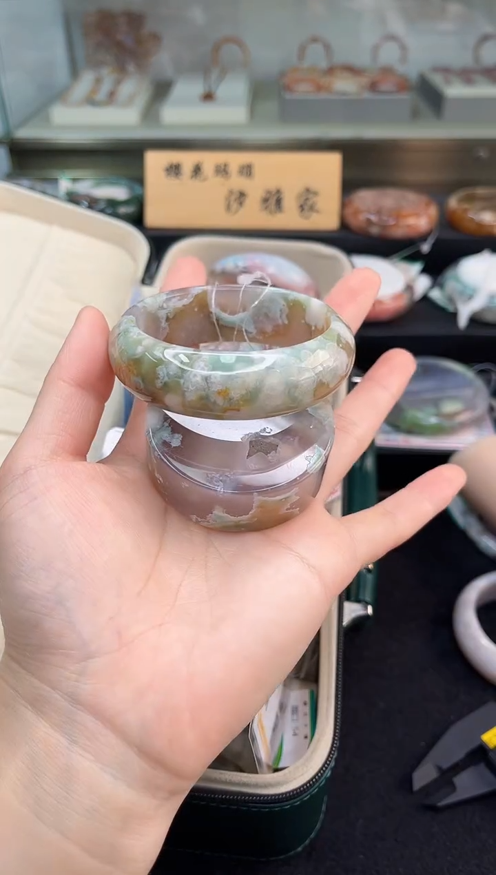 未镶嵌手镯石英质玉7圈口（赠品镯心）s9532