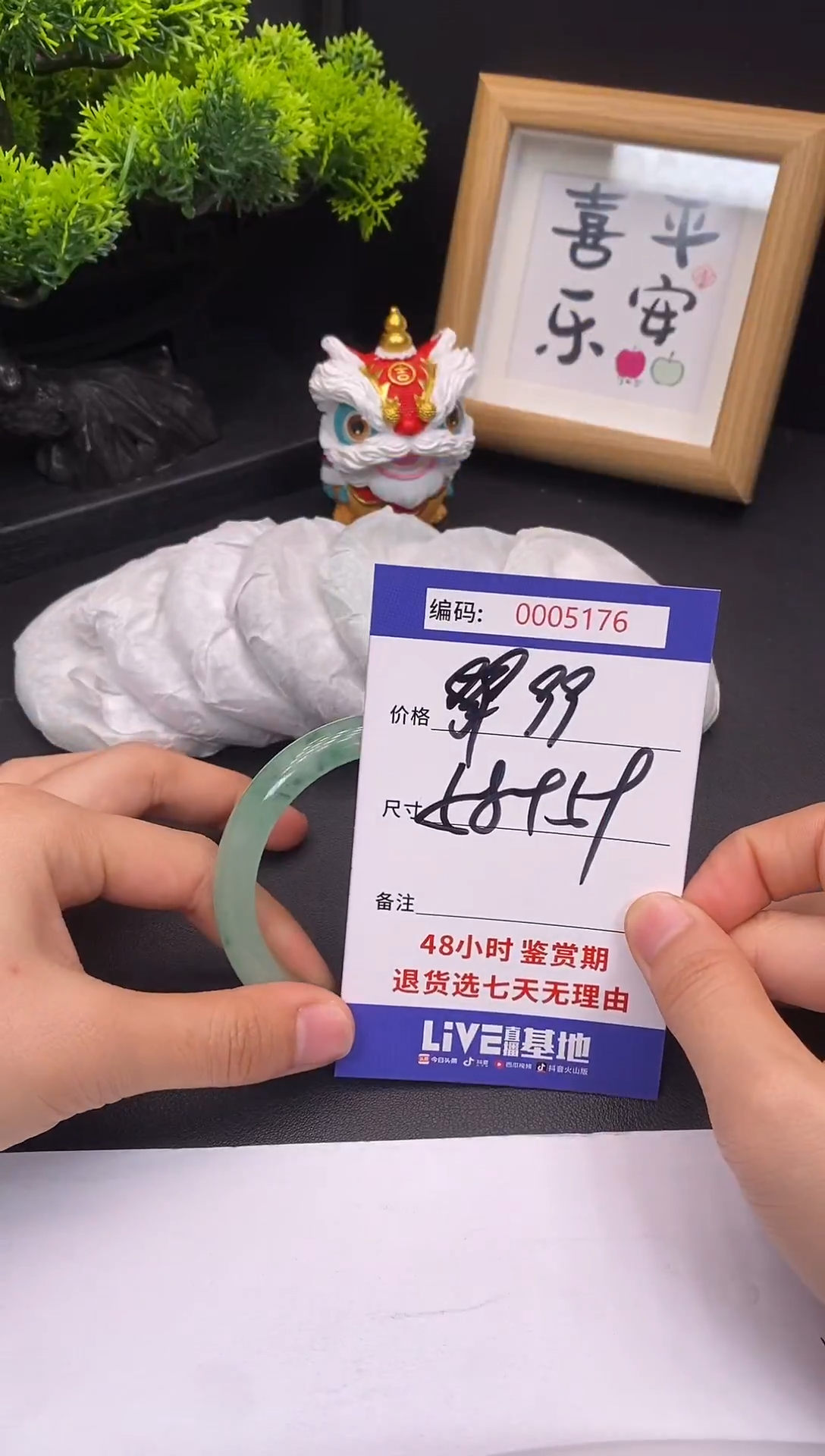 未镶嵌手镯翡翠0005176