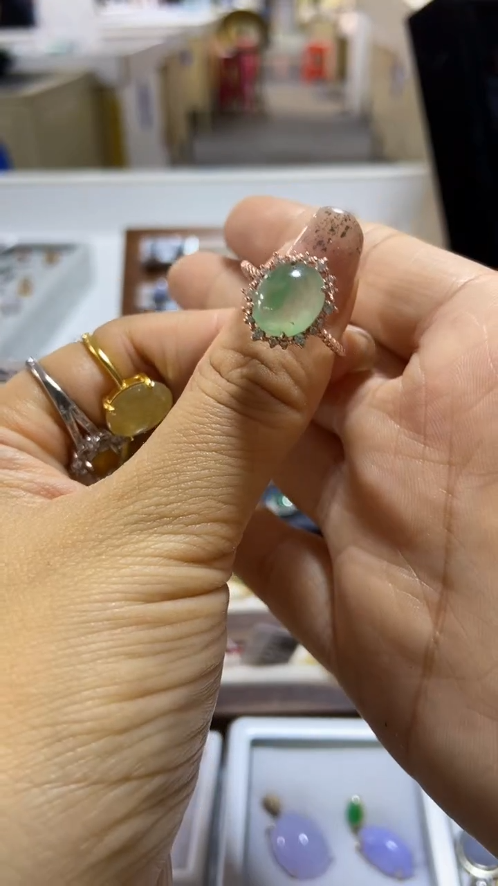 【闪购商品】翡翠颈饰未镶嵌天然缅甸a货翡翠戒指