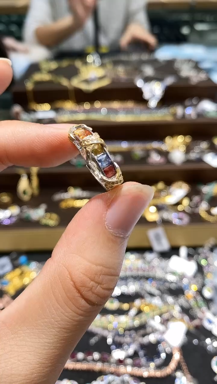 【闪购商品】蓝宝石戒指银S925镶嵌戒指