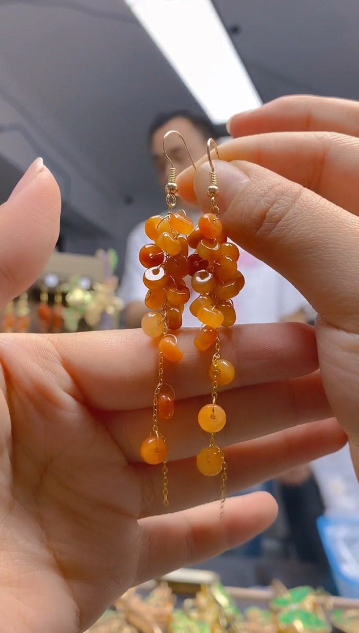 【闪购商品】翡翠耳饰合金0123翡翠耳钩