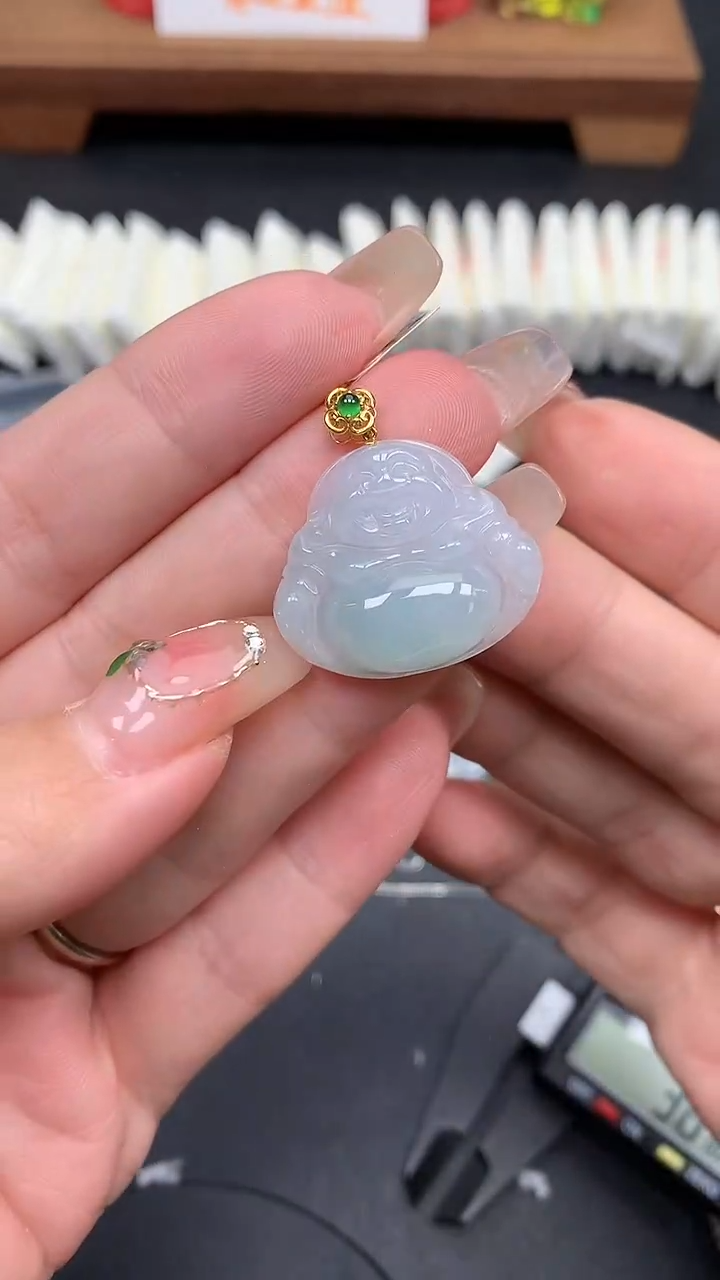 【闪购商品】翡翠吊坠(不含链)18K金镶嵌MS160653