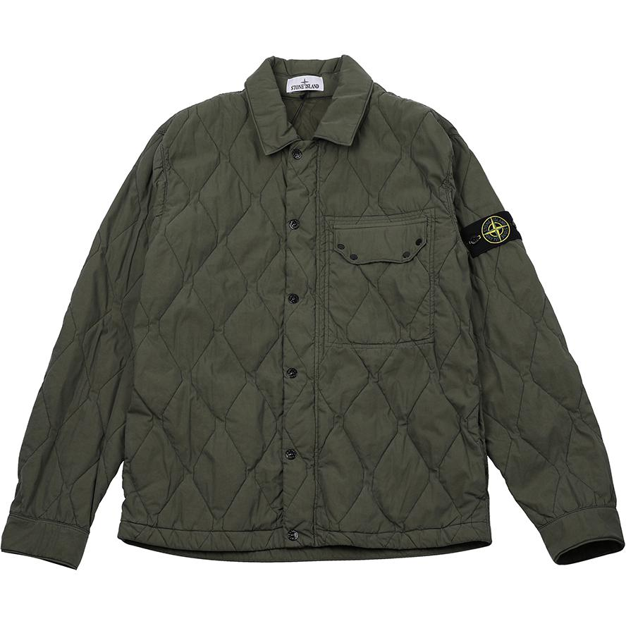【香港直邮】STONE ISLAND石头岛男款绿色单排扣翻领夹克外套  