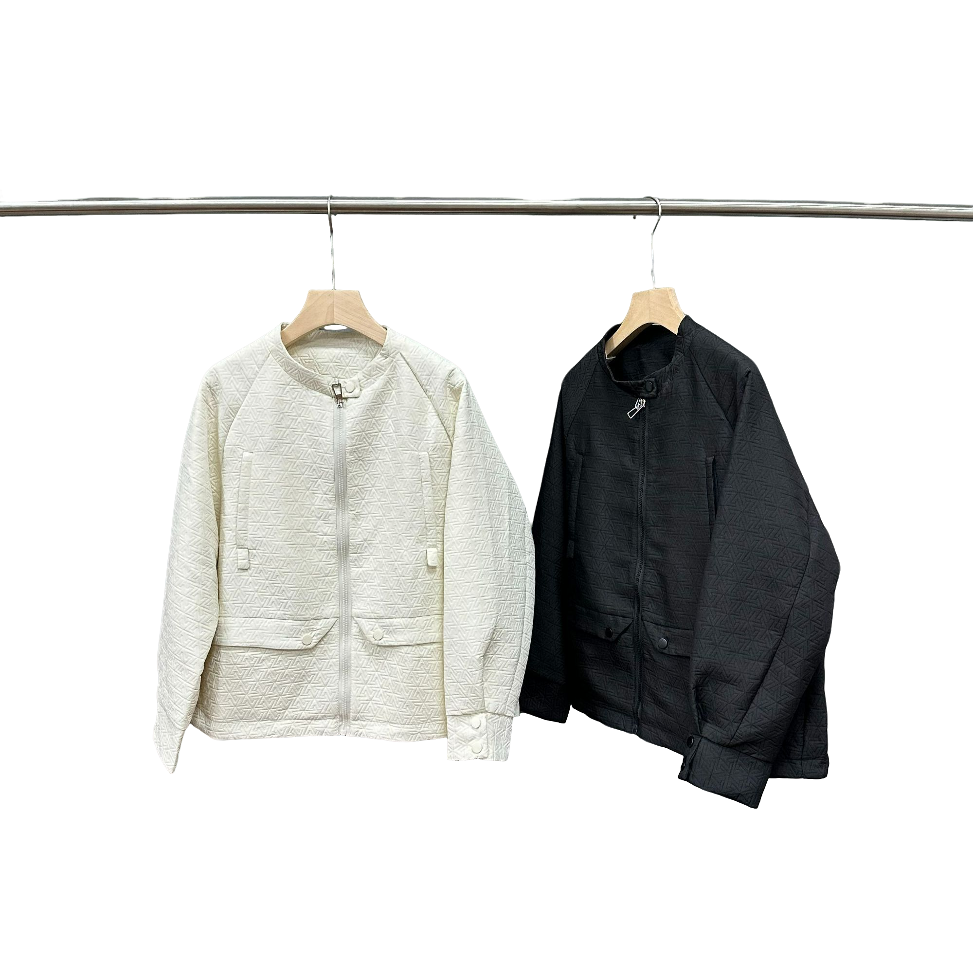 6-8602  立领宽松夹层外套