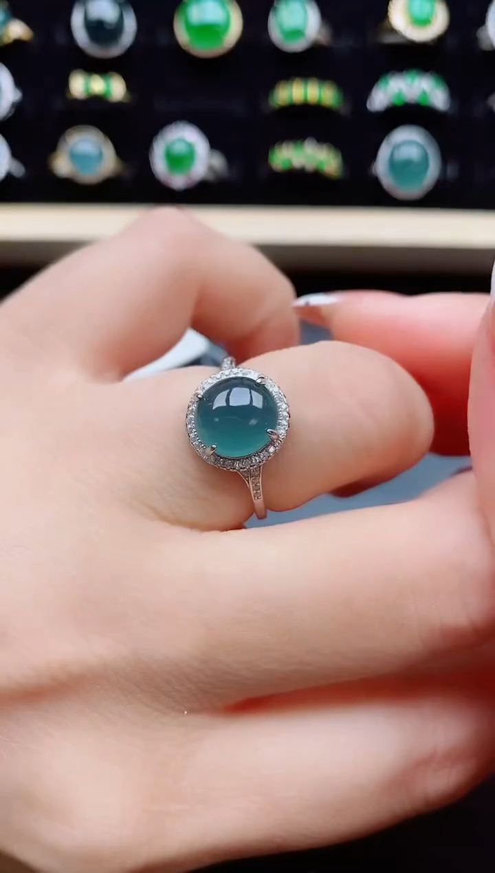 【闪购商品】翡翠戒指银S925镶嵌5085005
