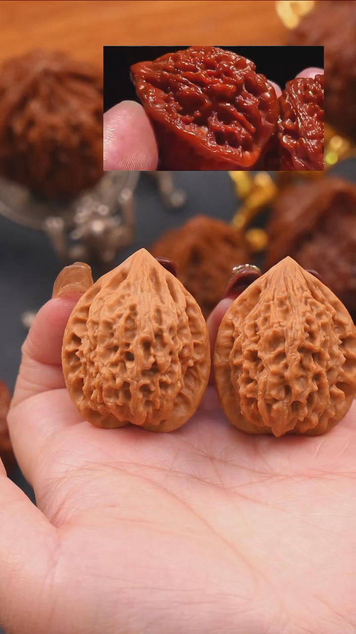 【闪购商品】文玩核桃把件34十三陵鸡心
