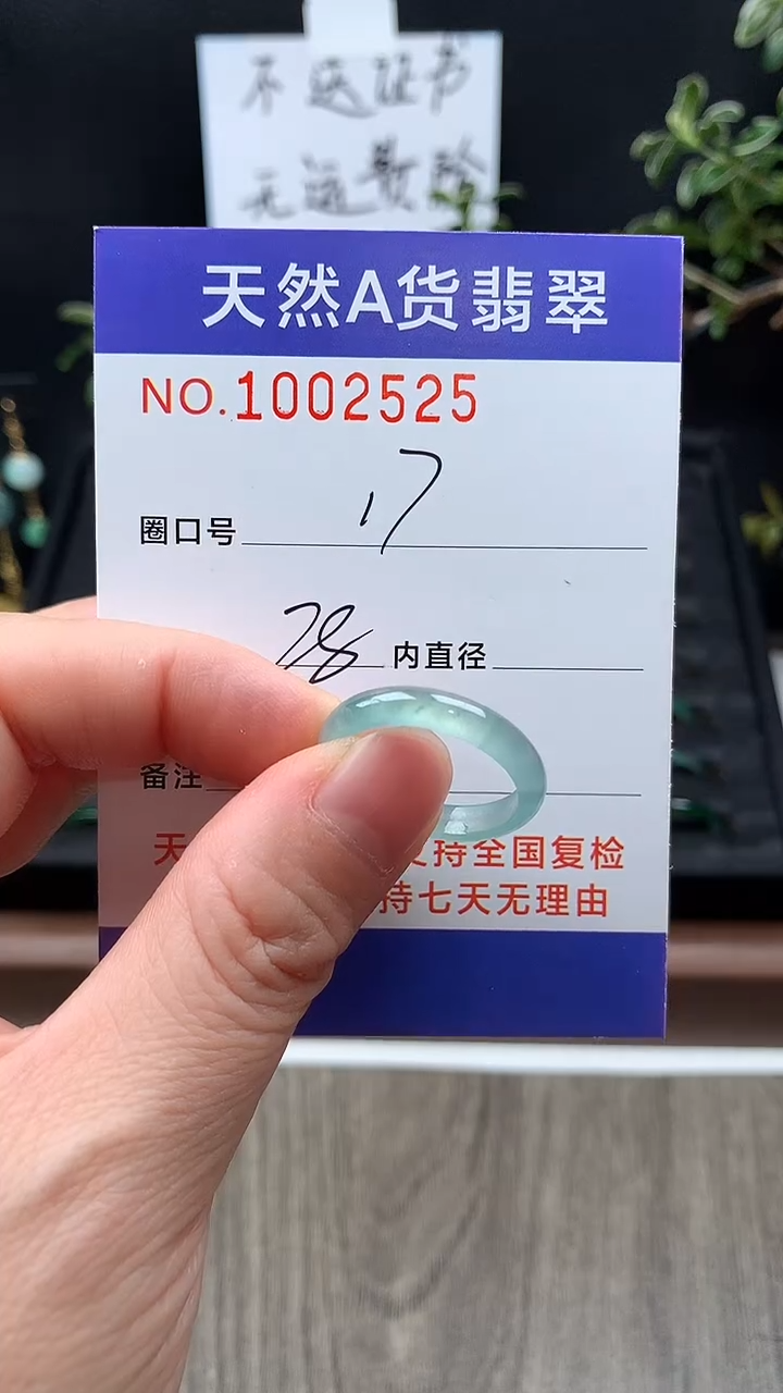 未镶嵌戒指翡翠17#