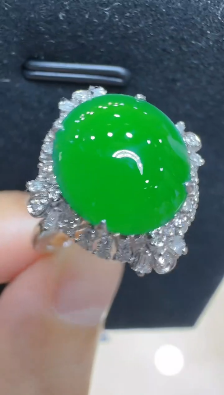 翡翠戒指18K金镶嵌多样性团购发一件