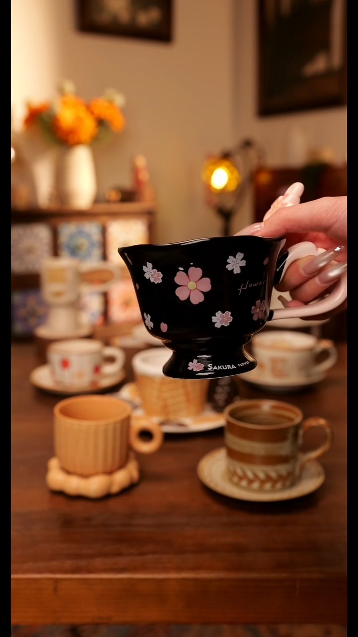 陶瓷便携款手作杯碟一套