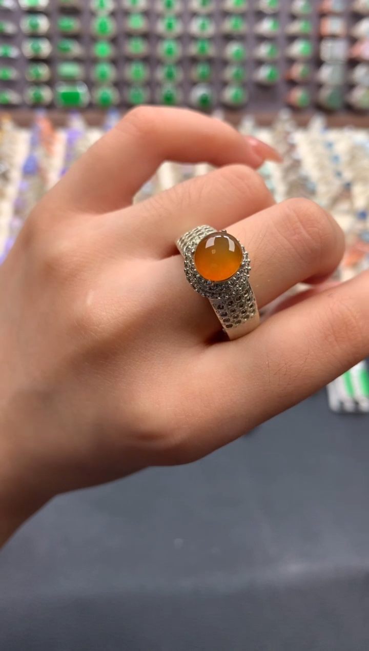 翡翠戒指未镶嵌天然缅甸A货翡翠未镶嵌 粉丝福利