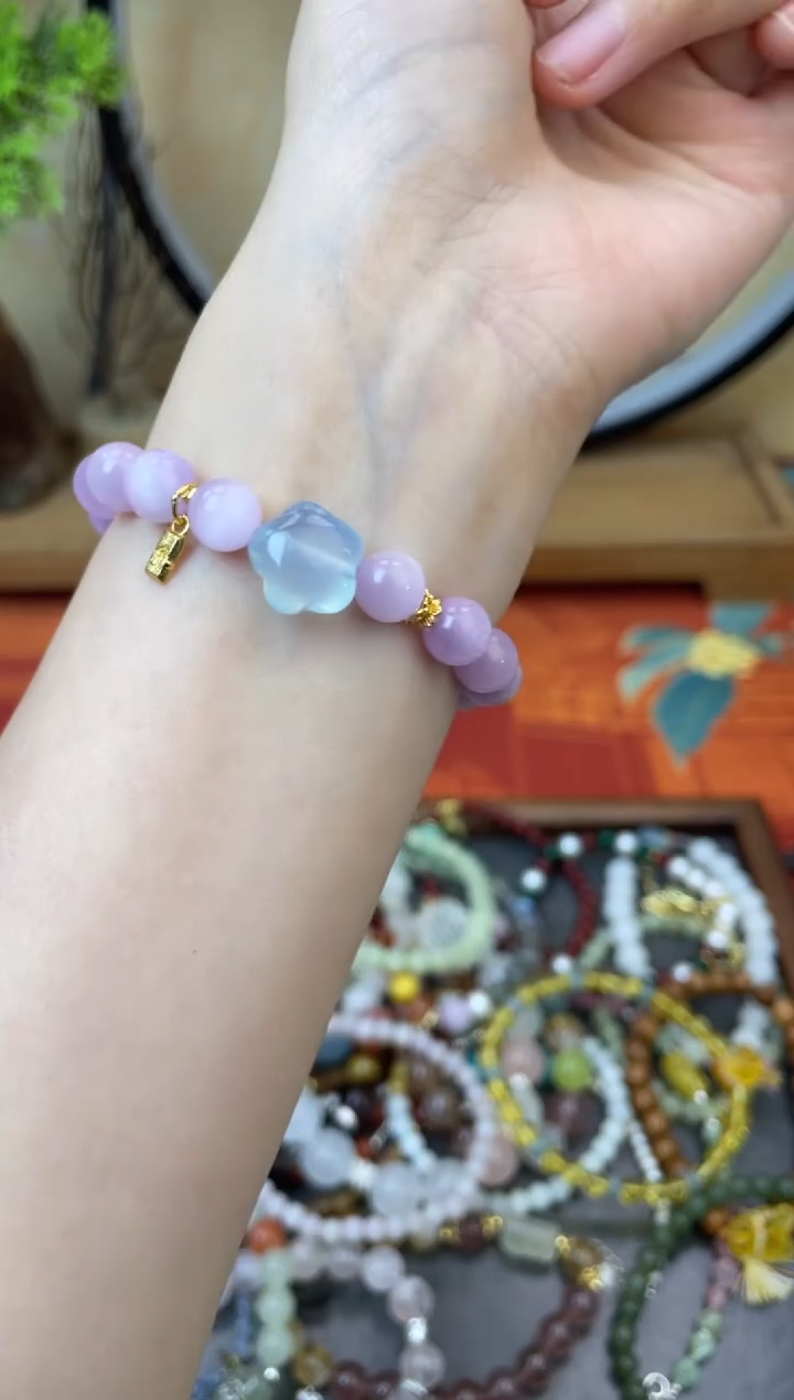 【闪购商品】锂辉石手串银S925镶嵌334