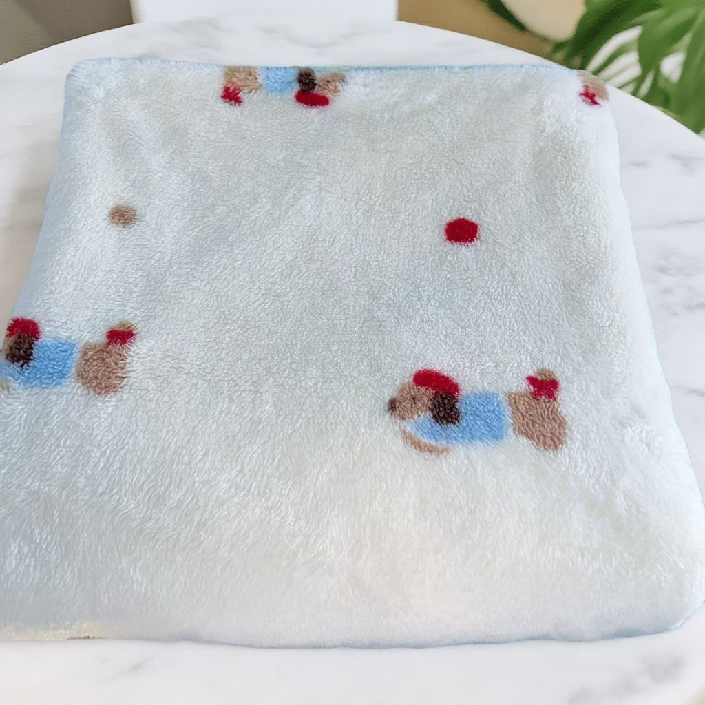 微瑕【红帽小狗毯】180*200厚双面北极绒毛毯多功能休闲毯睡毯绒