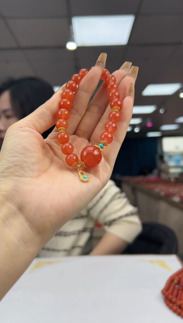 未镶嵌珠串南红玛瑙12.4-9mm（多样式）25119720498