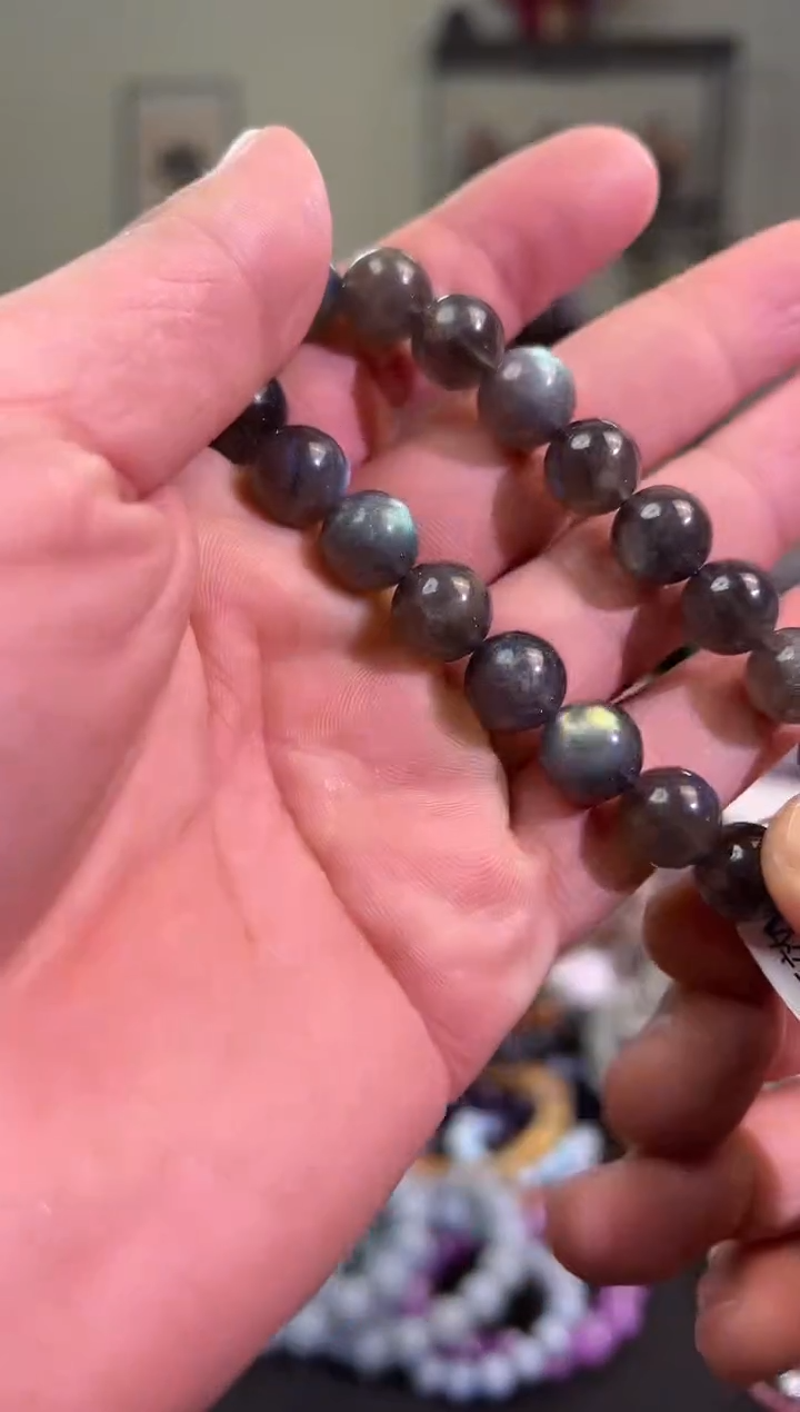 【闪购商品】拉长石手链未镶嵌11mm黑体灰月光（多样性发其一）