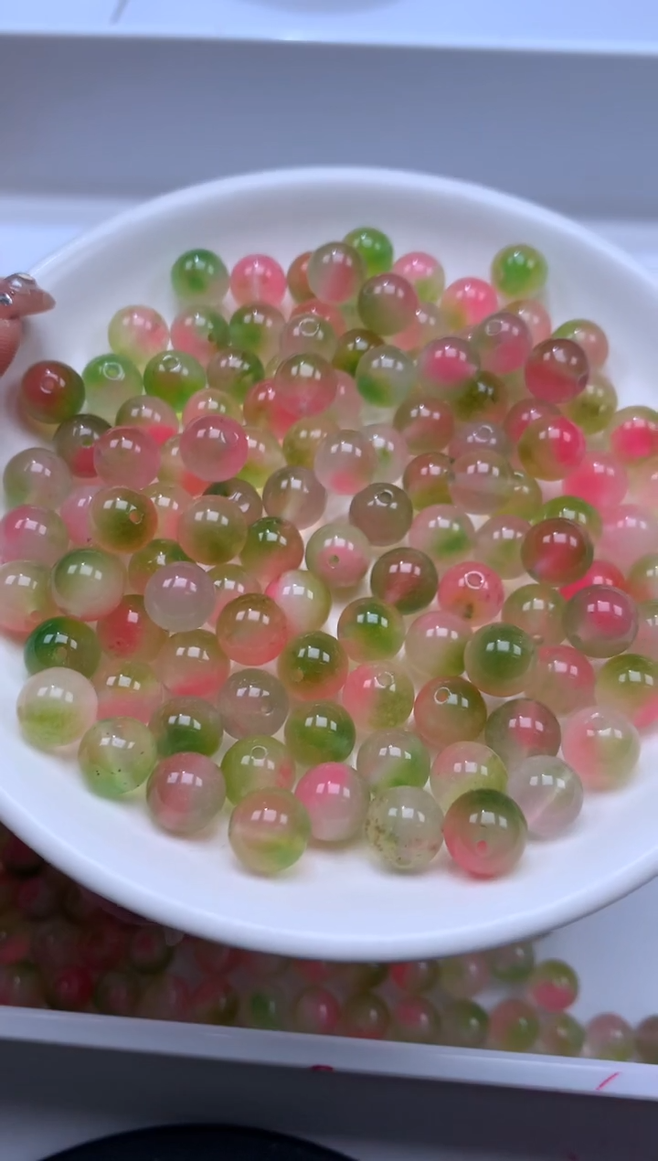 未镶嵌颈饰玛瑙/玉髓W833 水蜜桃盐源8MM*20颗