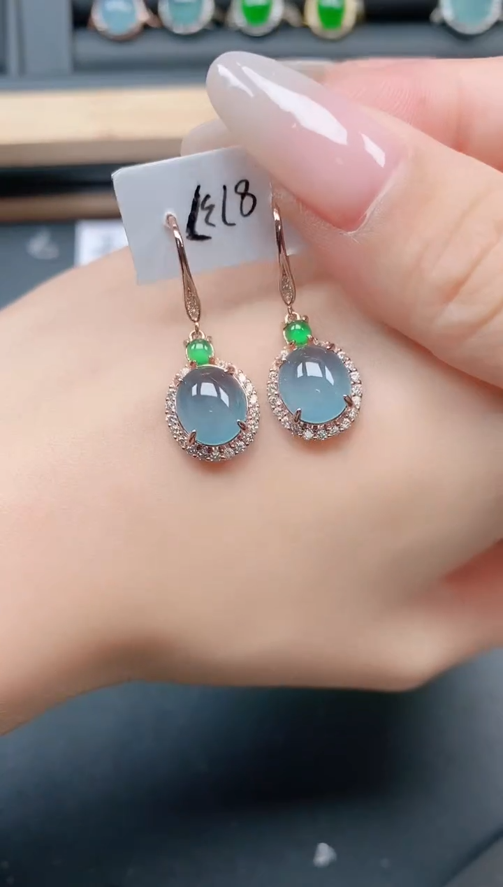 翡翠戒指银S925镶嵌111