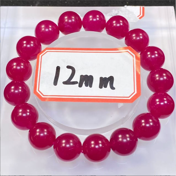 樱桃红12mm手串发一条C07