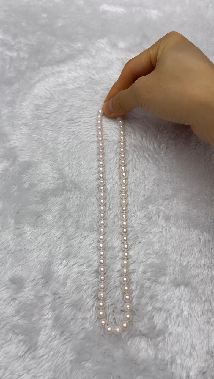 海水珍珠银S925镶嵌项链AK6-6.5mm