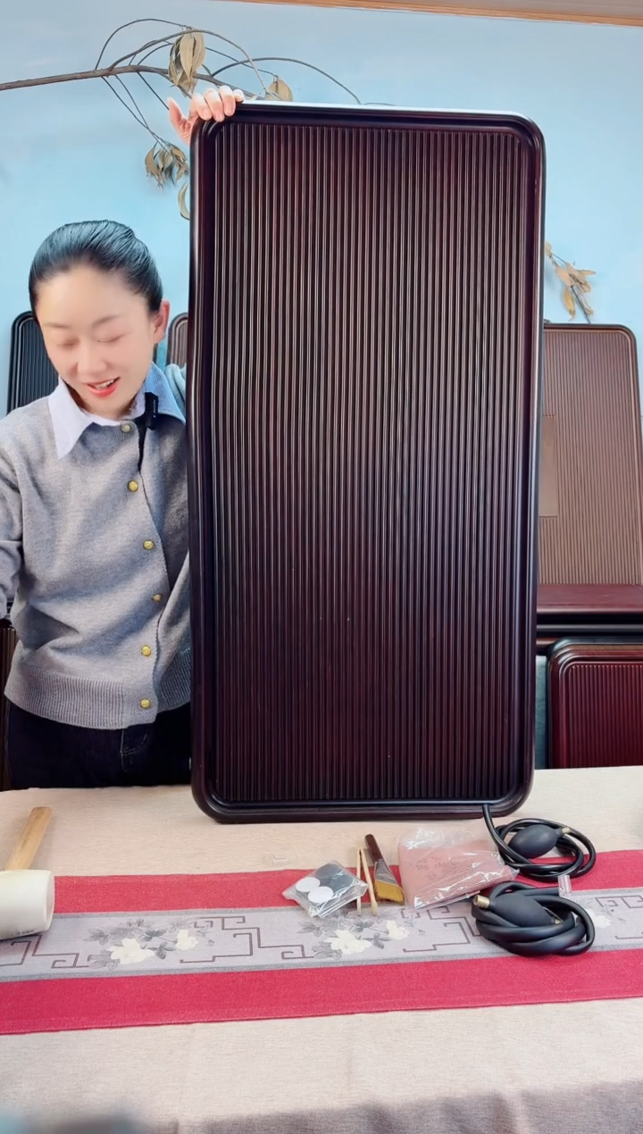 轩*千川黑胡桃色款式茶盘100*50*5