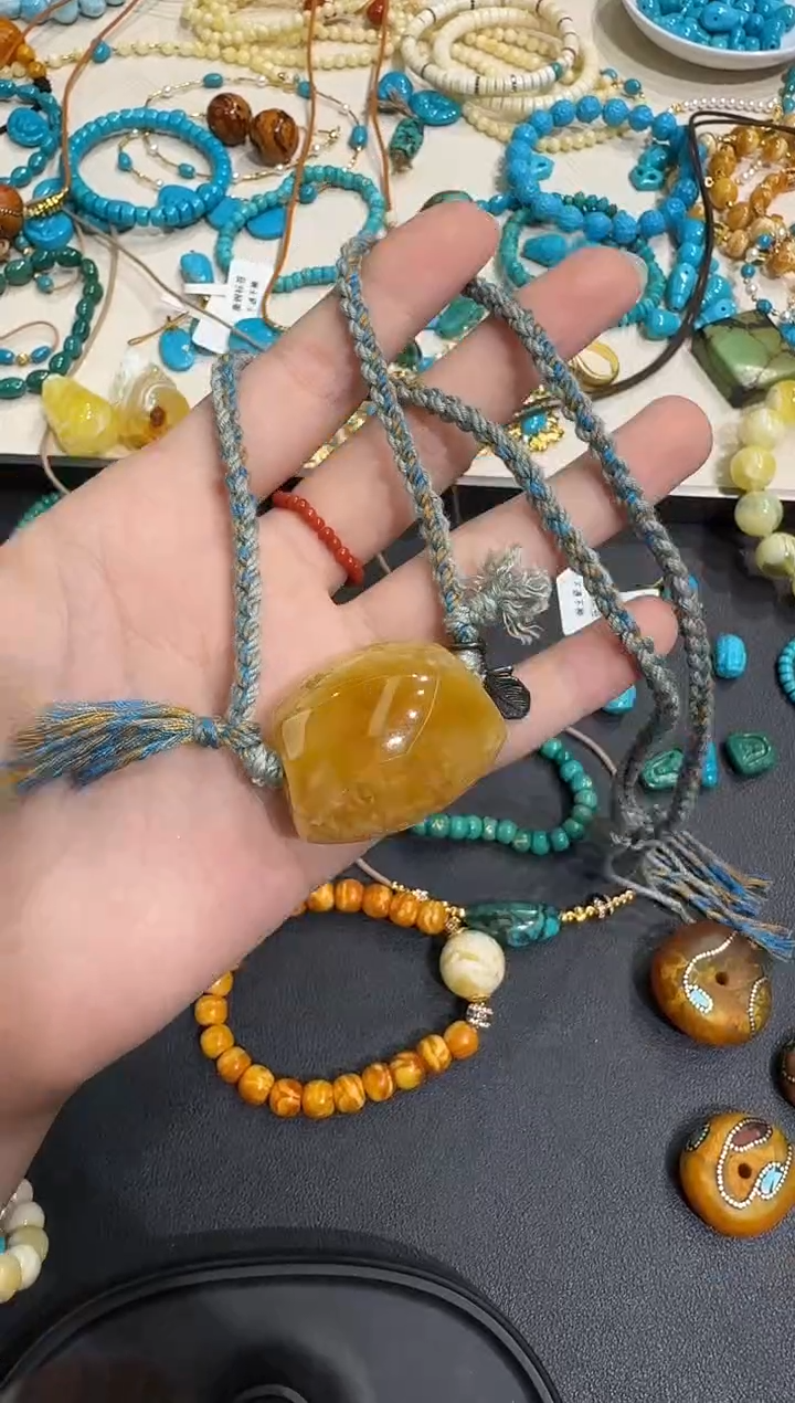 琥珀颈饰未镶嵌X0102-1195-270