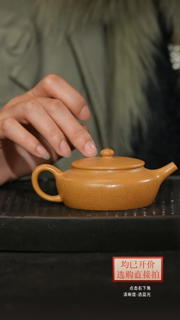 老林紫砂黄金段扁晨130cc