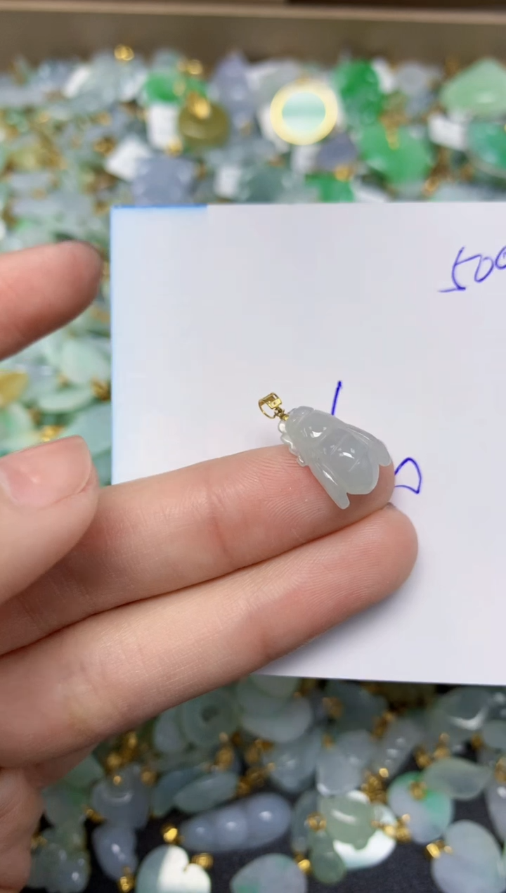 【闪购商品】翡翠颈饰18K金镶嵌 天然翡翠A货