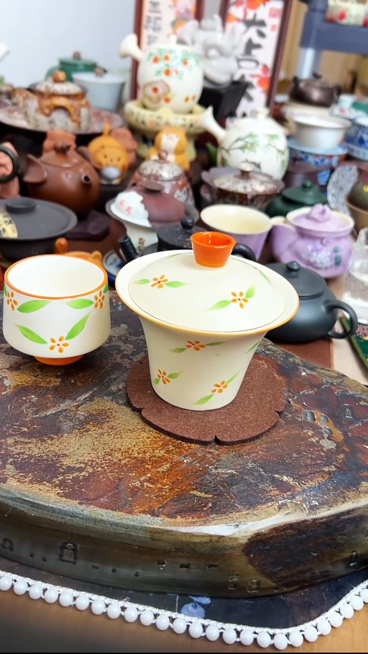   【茶瓷物语】盖碗配杯子