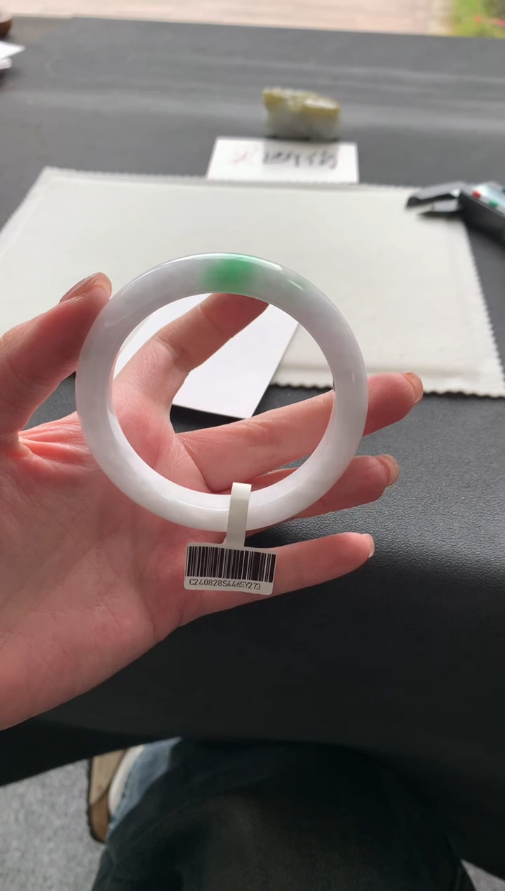 【闪购商品】翡翠手镯未镶嵌58正圈Y273买断