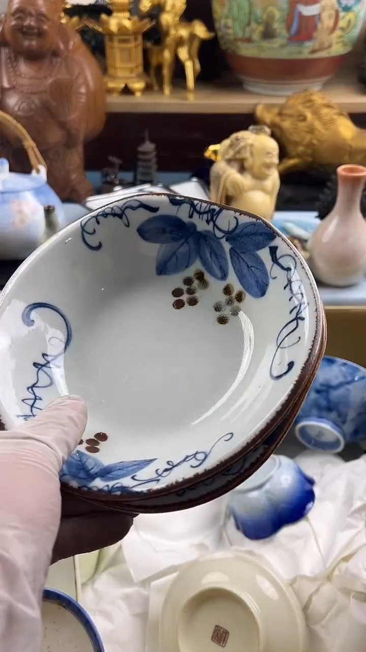 瓷片元*猫英歌瓷器满28包邮