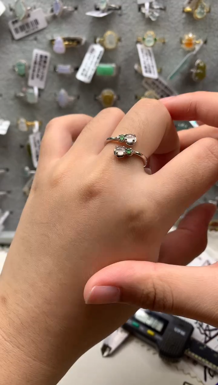 银S925镶嵌戒指翡翠15