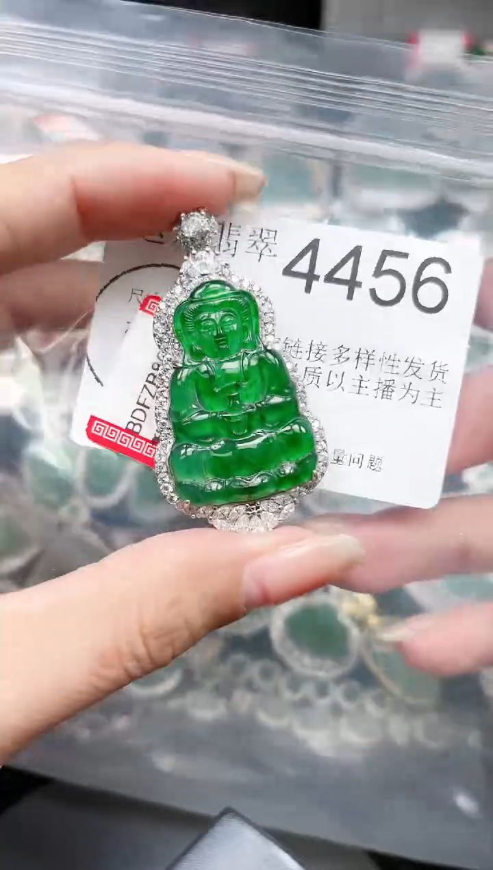 【闪购商品】翡翠颈饰未镶嵌4456赠皮绳