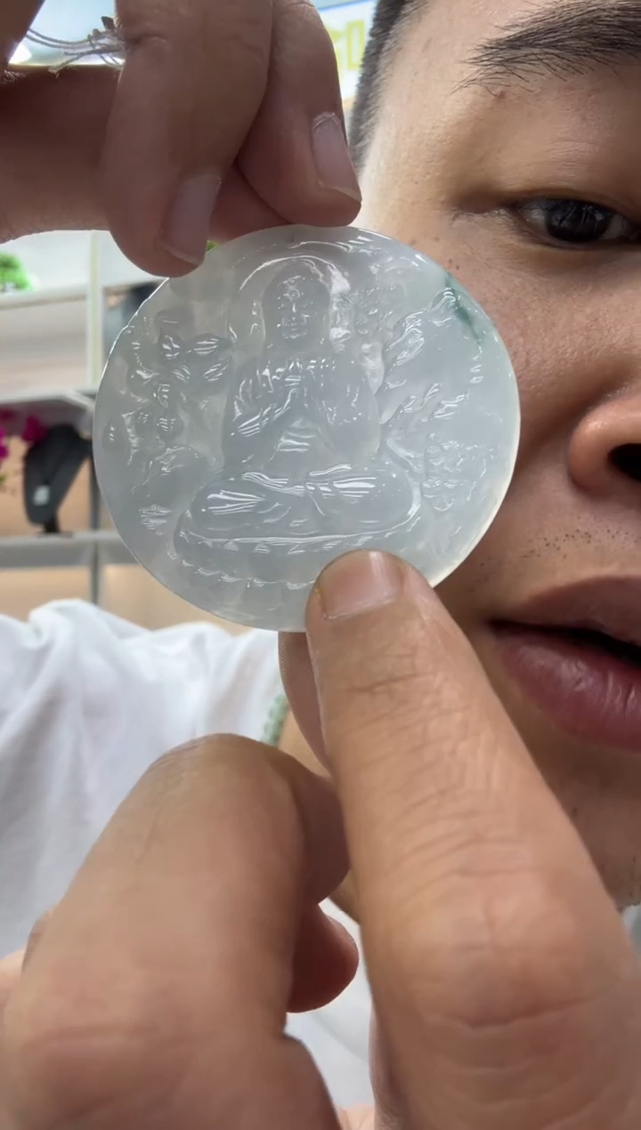 颈饰未镶嵌翡翠天然翡翠A货孤品一件