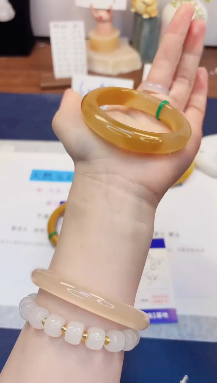 【闪购商品】石英质玉手镯未镶嵌463-财气镯-圈口52