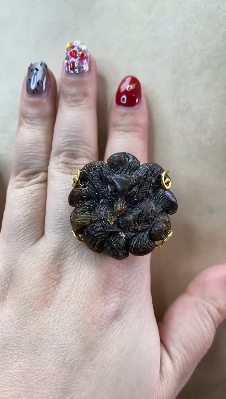 【闪购商品】琥珀戒指未镶嵌戒指