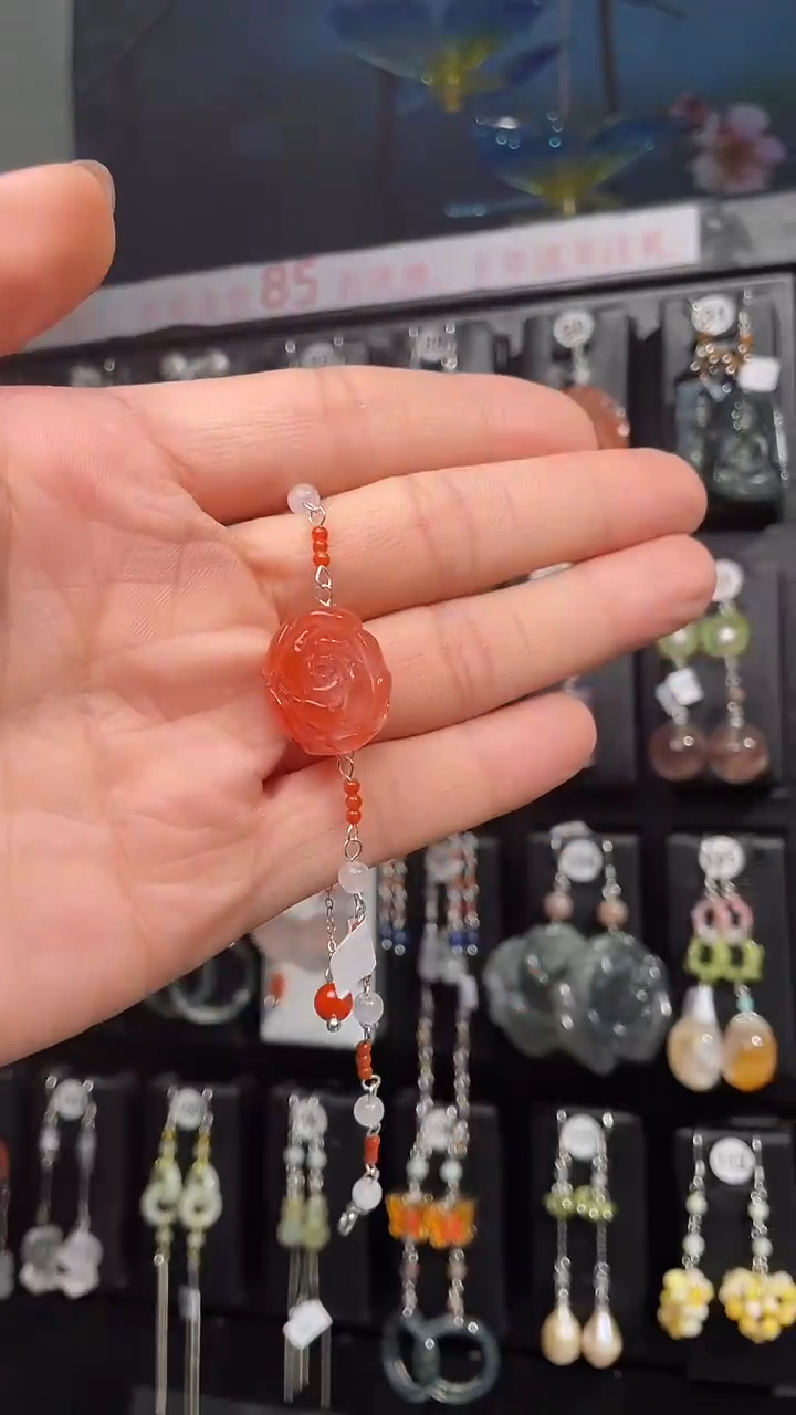 银S925镶嵌耳饰紫晶薇*笑 薇薇笑