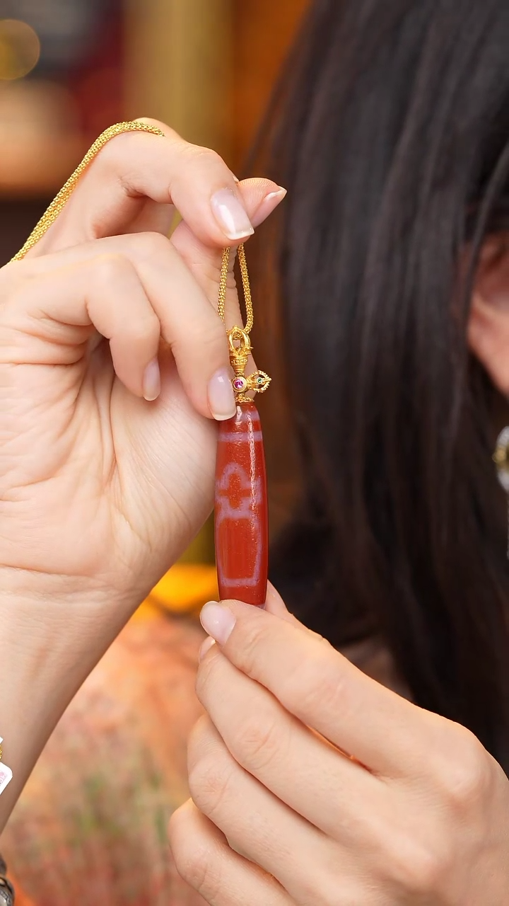 【闪购商品】玛瑙/玉髓颈饰银S925镶嵌Z27764黄老头锁骨链