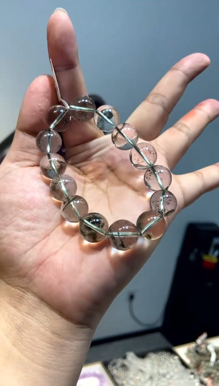 【闪购商品】水晶298-未镶嵌绿幽灵12mm+