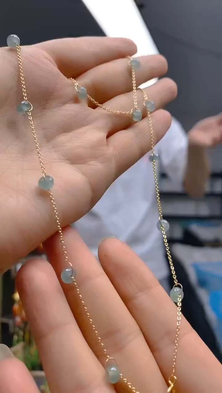 【闪购商品】翡翠耳饰合金0393翡翠锁骨链