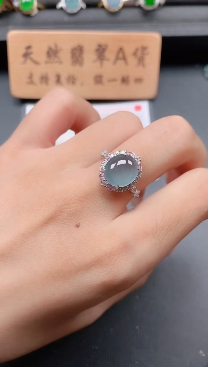 银S925镶嵌戒指翡翠1111