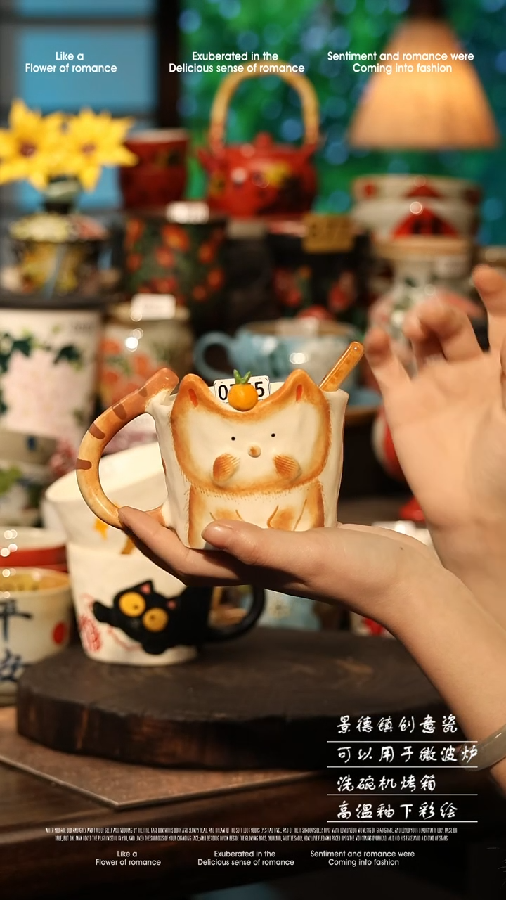 陶瓷景德镇高温釉下彩手工手绘款式@A0755@