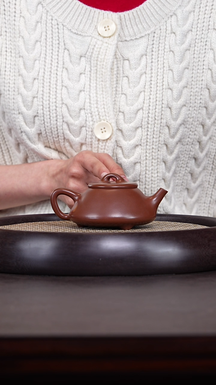 【闪购商品】紫砂茶壶十竹斋15-11 紫泥石瓢200c