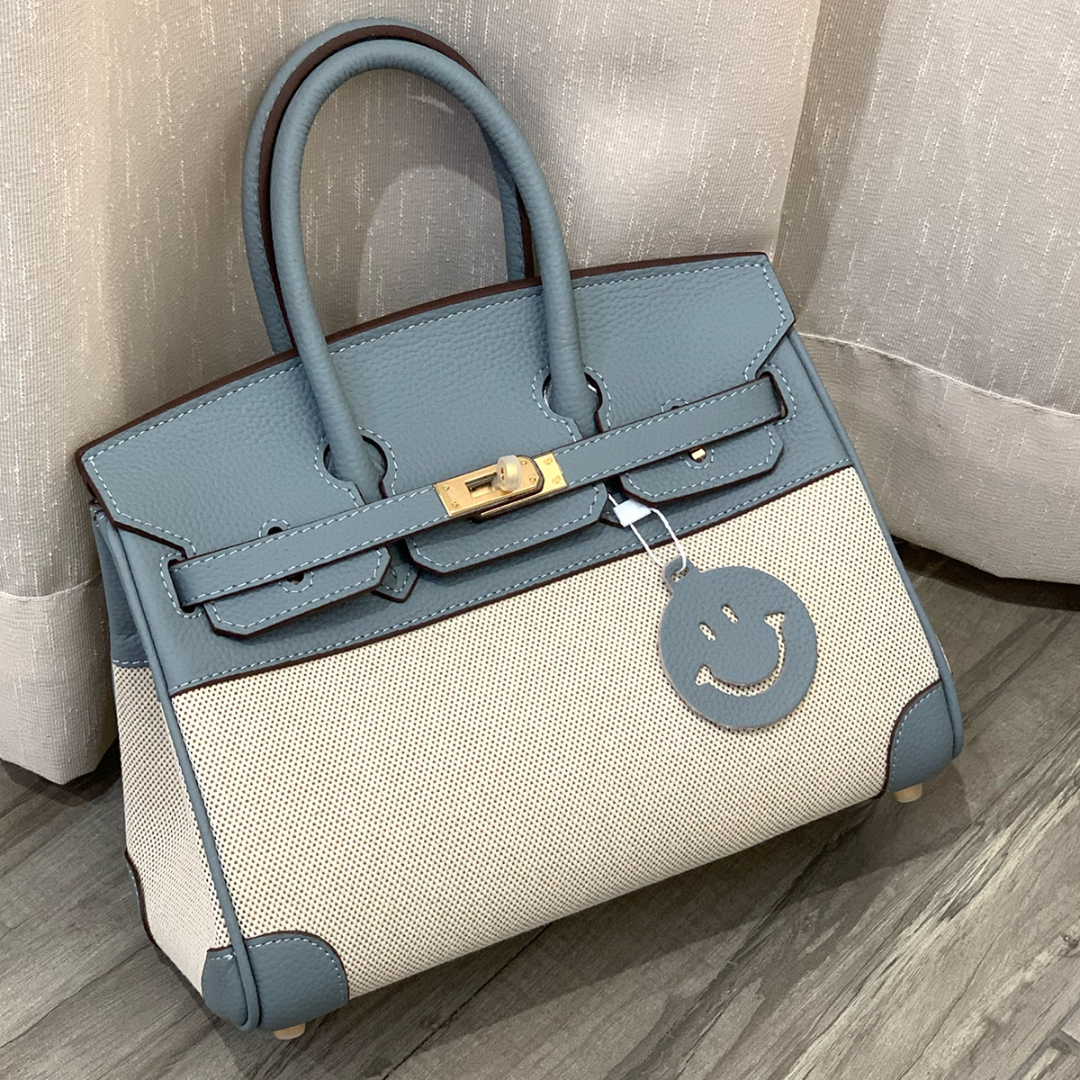 【洛洛定制】J-2544-亚麻蓝轻奢时尚百搭新款女包