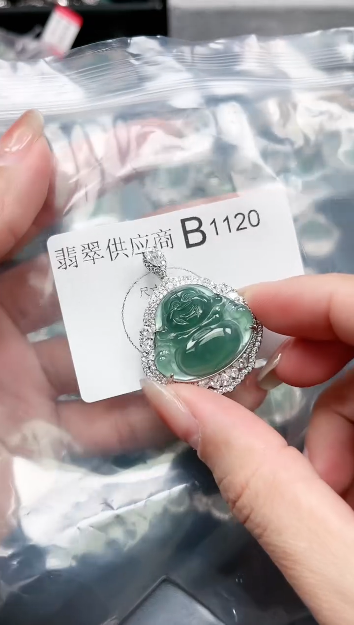 【闪购商品】翡翠颈饰未镶嵌1120赠皮绳