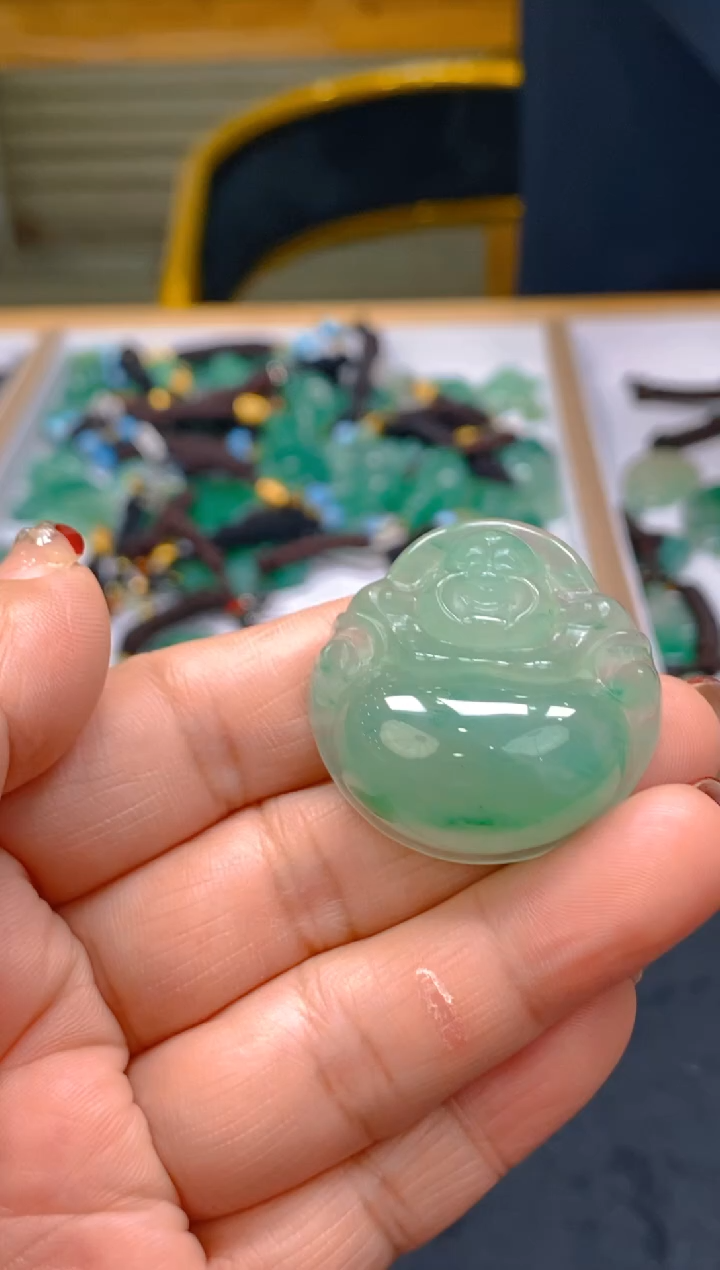 【闪购商品】石英质玉颈饰未镶嵌冰美人非洲翠029