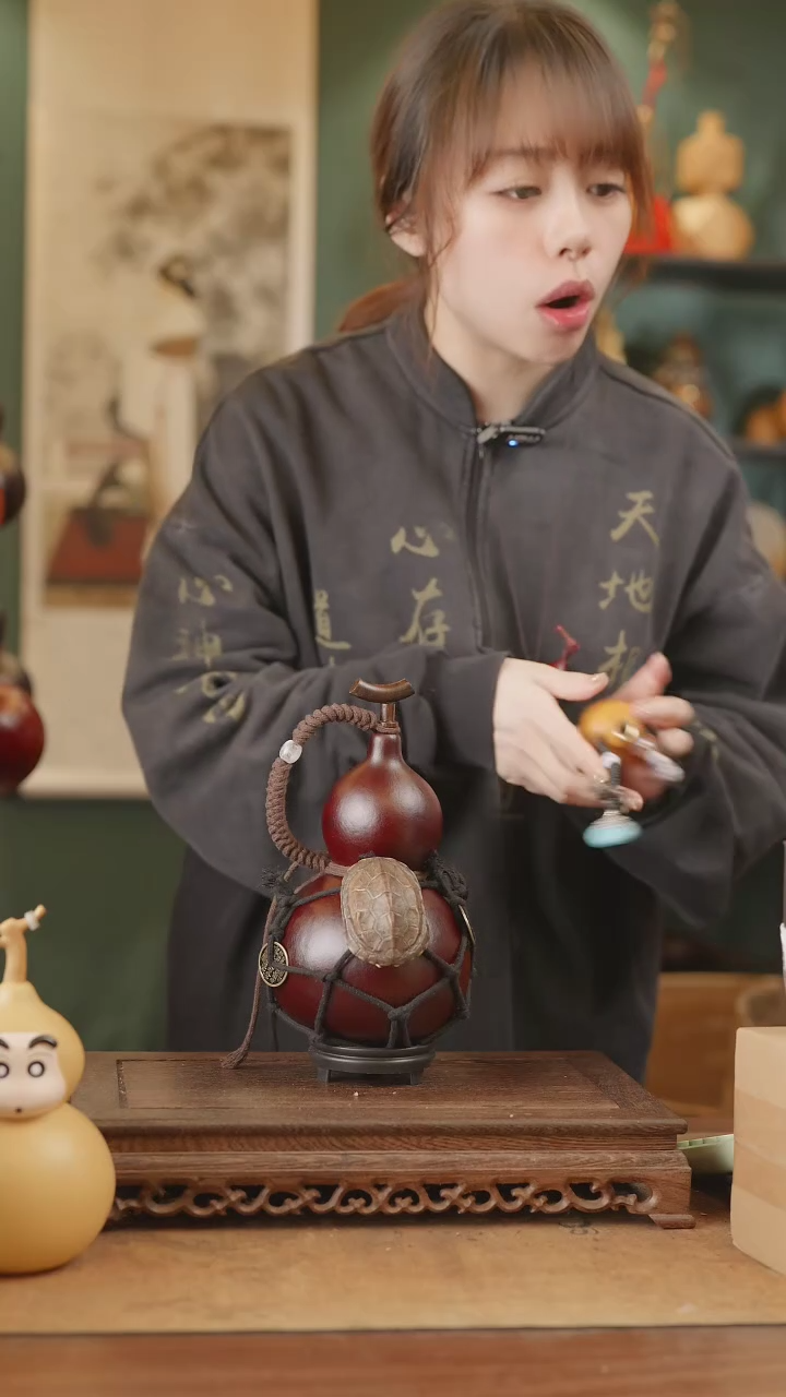 【闪购商品】319号精品天然大漆工艺防渗内胆酒葫芦~