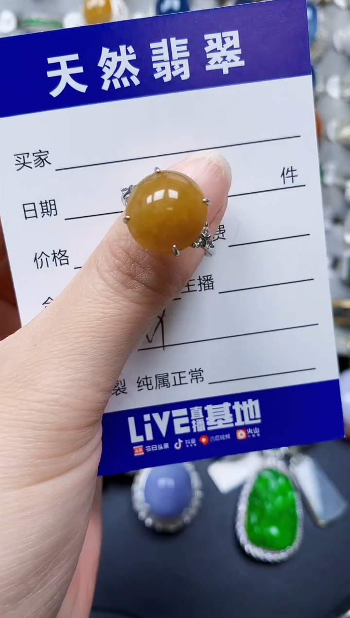 翡翠银S925镶嵌戒指0219