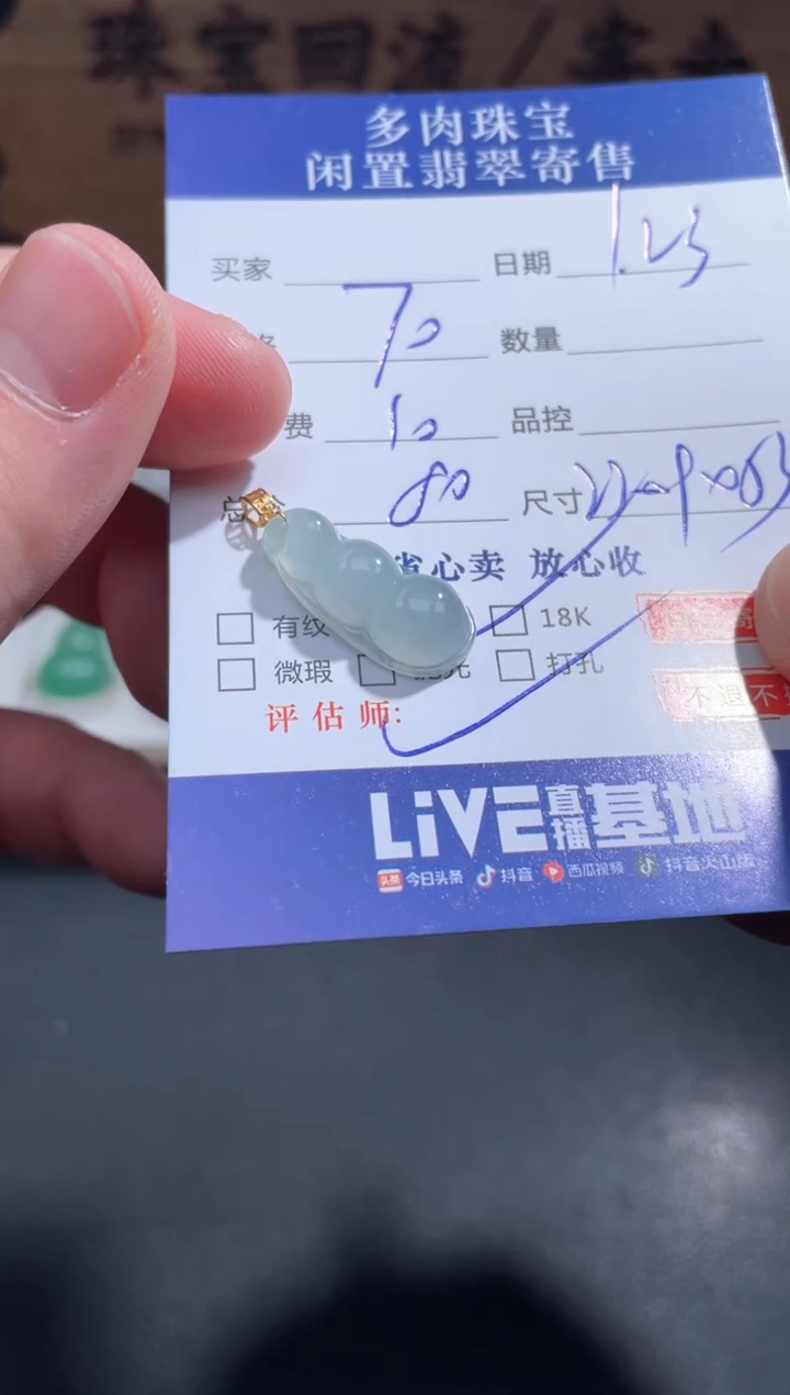 【闪购商品】翡翠颈饰18K金镶嵌1............